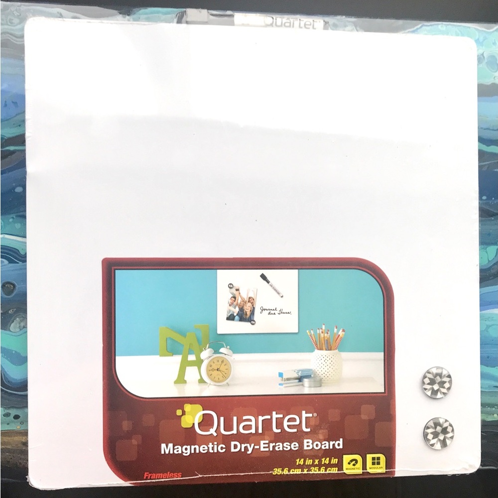 Magnetic dry erase board with marker and 2 magnets brand new